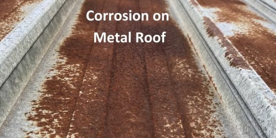 Corrosion on metal roof