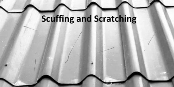 Scuffing and Scratching metal roof 