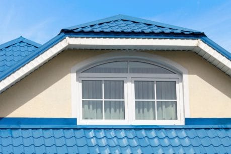 Azure Blue metal roof 